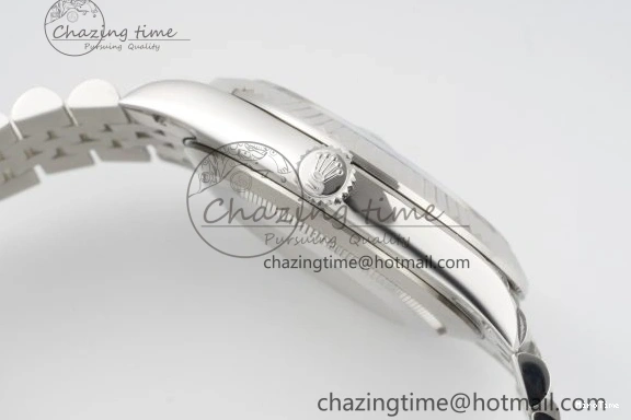 MiroTime 0415 TopPick DateJust 41 SS JDF 904L Steel Blue Textured Dial on Jubilee Bracelet VR3235 V 2235